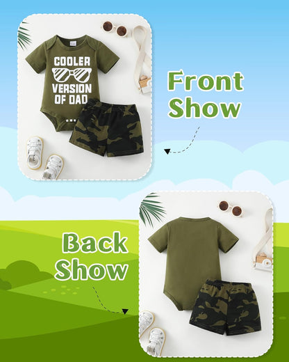 Newborn Baby Boy Clothes Letter Printed Romper Shorts Summer Infant Outfits Camo Clothing Set 0 3 6 9 12 Months