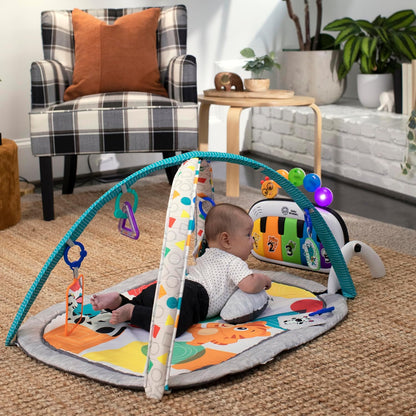 4-In-1 Kickin' Tunes Music and Language Play Gym and Piano Tummy Time Activity Mat