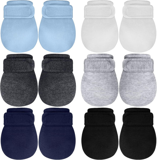 Adjustable Baby Mittens No Scratch Newborn Cotton Breathable Gloves Warm Baby Mitts for Boys