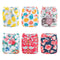 BABY 6 Pack Cloth Diaper with 12 Inserts One Size Adjustable Washable Reusable Diaper Cover for Baby Girls and Boys