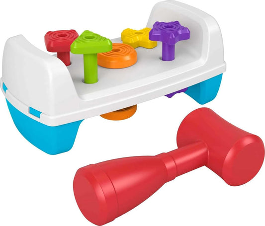 Toddler Toy Tap & Turn Bench Pretend Tools 2-Sided Construction Set for Ages 1+ Years