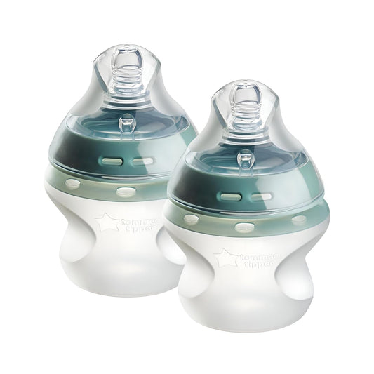 Natural Start anti Colic BPA Free Silicone Baby Bottles, 5Oz, Newborn 0+ Months, Silicone Feels like Mother'S Skin, Slow Flow Breast-Like Teat, Pack of 2
