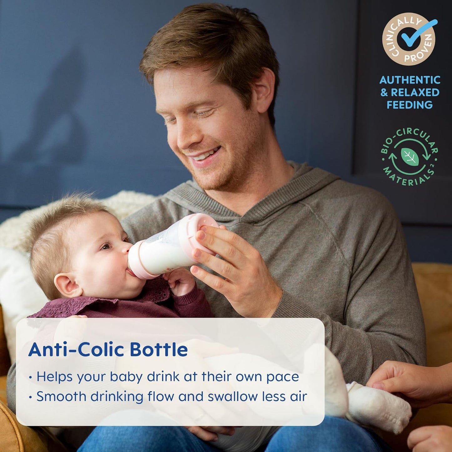 9Oz Easy Start Anti-Colic Baby Bottles, Medium Flow with Bonus Fast Flow Nipple, Breastfeeding-Like Silicone, Reduces Colic and Gas, Easy-To-Clean, Bpa-Free, 2 plus Months