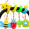 Car Seat Toys for Babies 0-6 Months Upgraded Version Spiral Car Seat & Stroller Activity Toy, Soft Plush Hanging Toys with Rattles, Best Gift for Ages 0 and Up