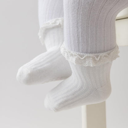 BQUBO Baby Girls Toddler anti Slip Socks - Cute Frilly Ruffle Grip Ankle Socks for Infant Toddler