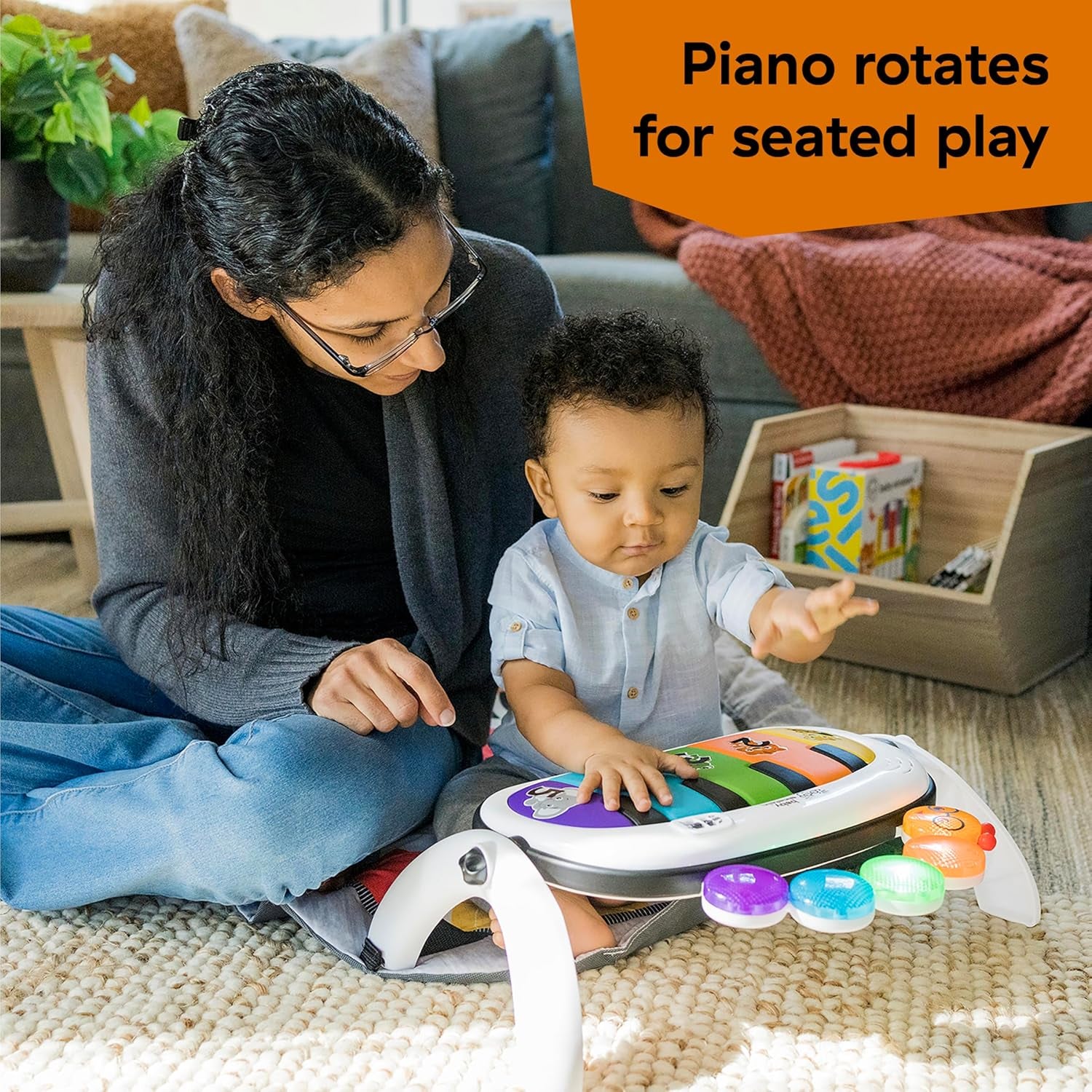 4-In-1 Kickin' Tunes Music and Language Play Gym and Piano Tummy Time Activity Mat