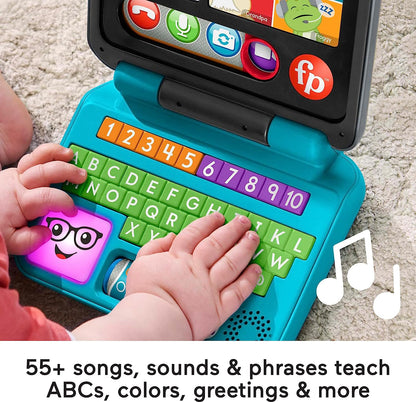 Baby & Toddler Toy Laugh & Learn Let’S Connect Laptop Pretend Computer with Smart Stages for Infants Ages 6+ Months​