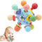 Baby Montessori Sensory Teether Toy for 0-6, 6-12 Months, Blue, Silicone & ABS Plastic, Baby Rattle