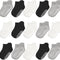 Non-Slip Toddler Socks 15 Pairs Non Skid Low Cut Socks for 1-7 Years anti Skid Ankle Sock for Baby Kids Boys Girls
