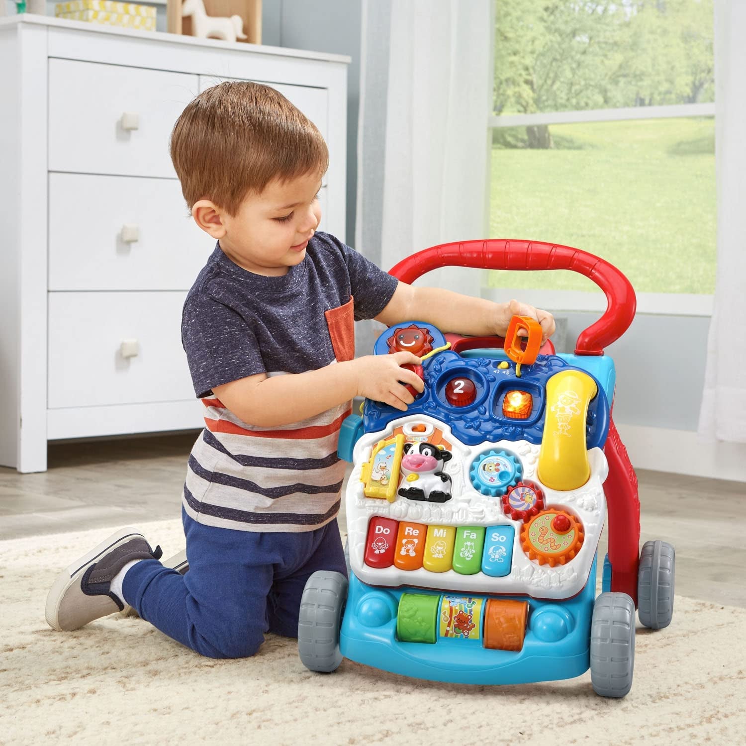 Sit-To-Stand Learning Walker (Frustration Free Packaging), Blue