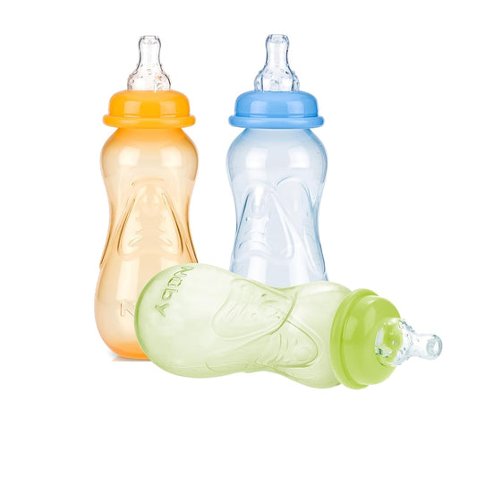Non-Drip Standard Neck Bottles, 10 Ounce, Colors May Vary, 3 Count (Pack of 1)