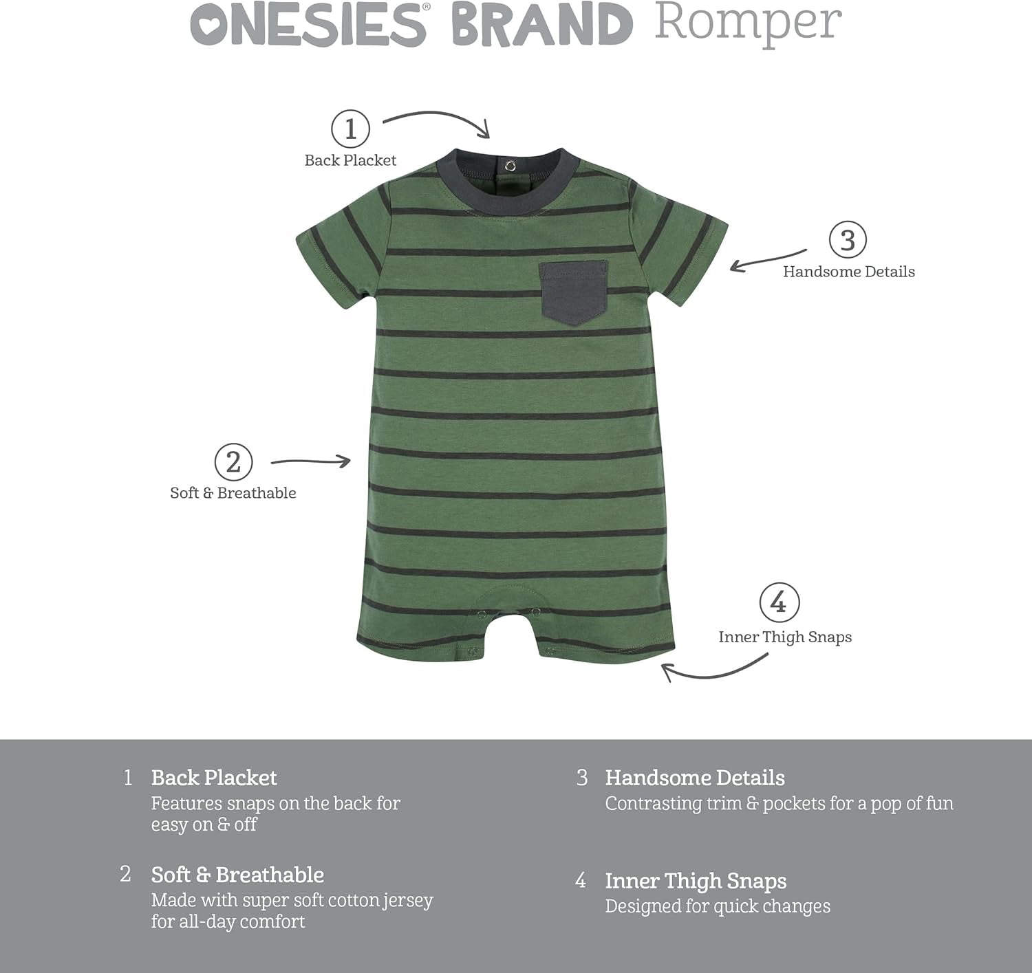 Baby-Boys 3-Pack Romper