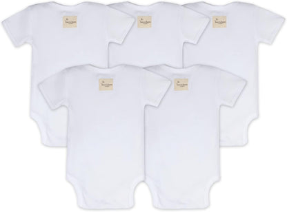 Unisex Baby Bodysuits, 5-Pack Short & Long Sleeve One-Pieces, 100% Organic Cotton Bodysuit