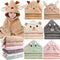 6Pack Hooded Baby Towels, Premium Ultra Soft Absorbent Coral Fleece Baby Bath Towel for Newborns, Toddlers, and Kids, 32X32 in Natural Baby Stuff Towel with Hood for Boy and Girl