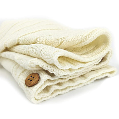 Newborn Baby Wrap Swaddle Blanket Knit Sleeping Bag Receiving Blankets Stroller Wrap for Baby (Beige) (0-6 Month)