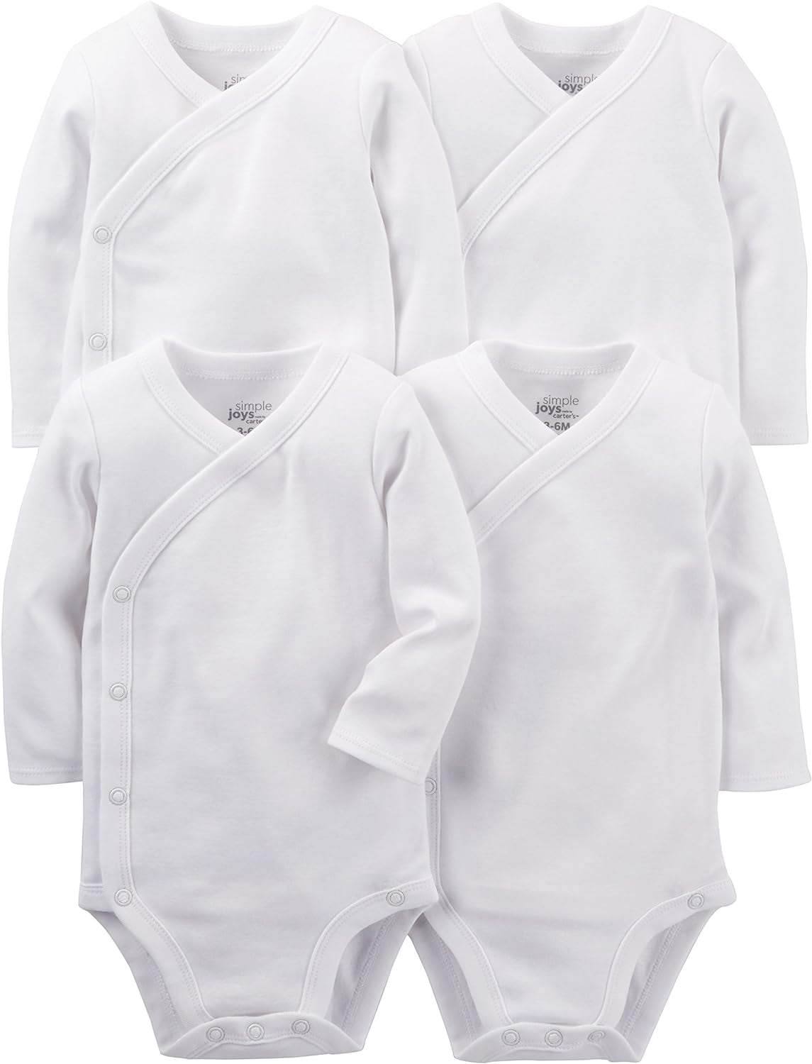 Unisex-Baby 4-Pack Side Snap Bodysuit