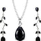 Jewelry Sets Zirconia Crystals Teardrop Necklace and Earrings Set Costume Jewelry for Women Wedding Party White Gold Plated