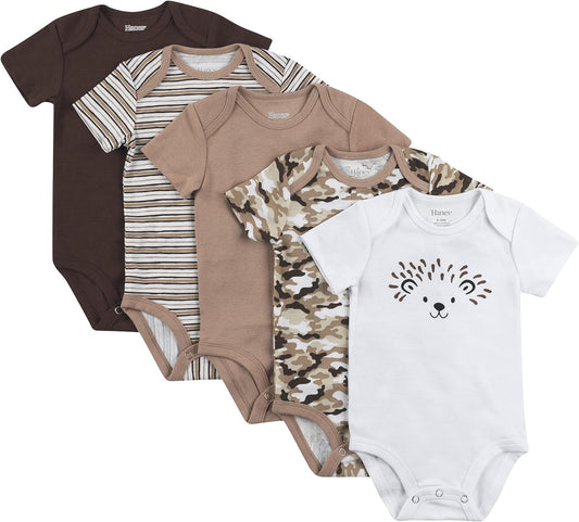 Baby and Toddler Ultimate Flexy Short Sleeve Bodysuit (5 Pack)