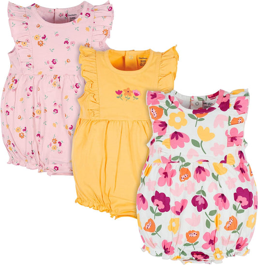 Baby-Girls 3-Pack Romper