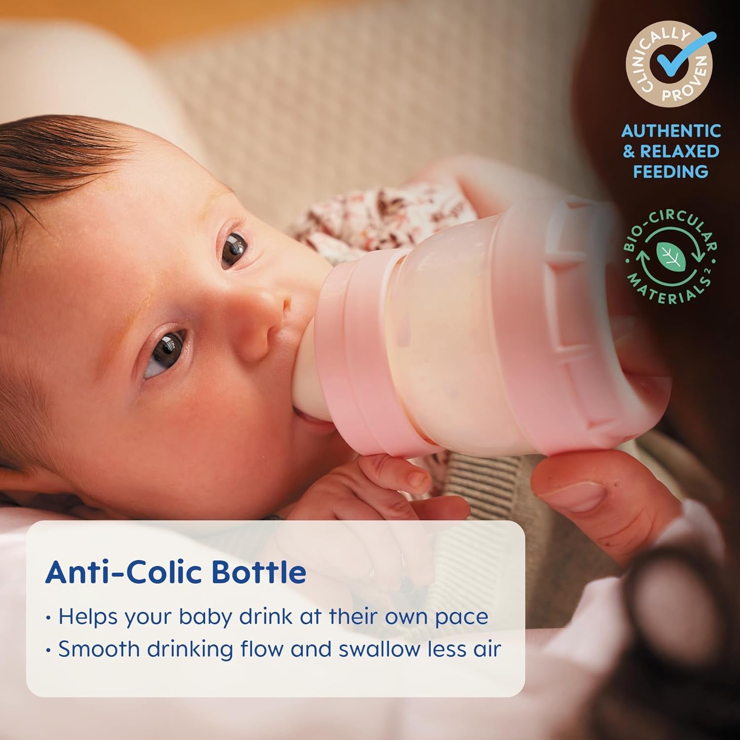 Easy Start Anti-Colic Baby Bottles, Extra Slow Flow, Breastfeeding-Like Silicone Nipple Bottle, Reduces Colic, Gas, & Reflux, Easy-To-Clean, Bpa-Free, Vented Baby Bottles for Newborns, 0-3 Months
