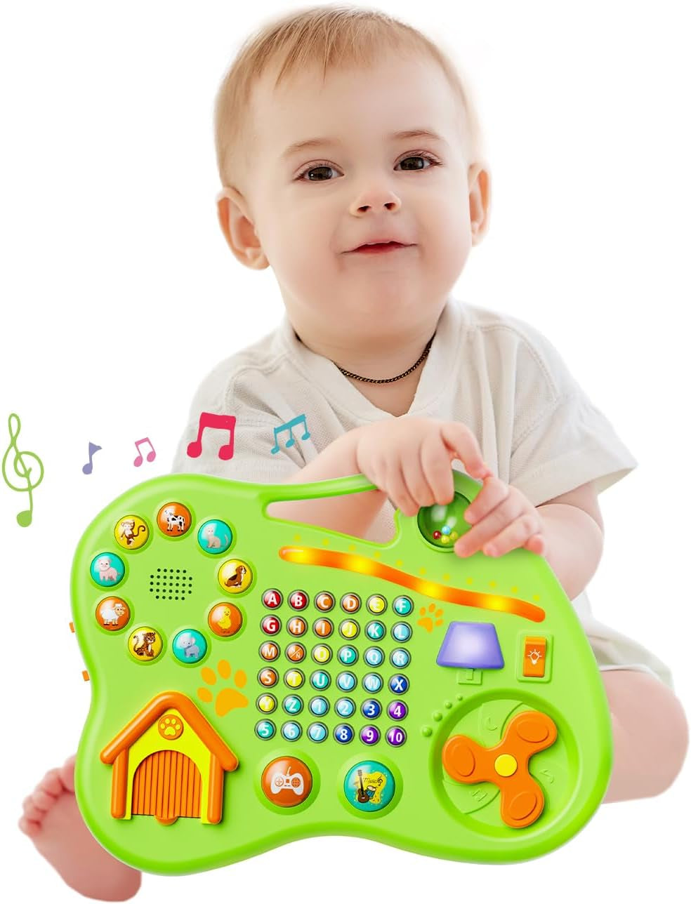 9-In-1 Bilingual Educational Toy for 1 Year Old Girl Boy, Montessori Musical Toys for Toddlers 1-3, Learning Baby Toy 6-12-18 Month Age, First Christmas 1St Birthday Gifts for 1-2 Year Old