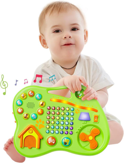 9-In-1 Bilingual Educational Toy for 1 Year Old Girl Boy, Montessori Musical Toys for Toddlers 1-3, Learning Baby Toy 6-12-18 Month Age, First Christmas 1St Birthday Gifts for 1-2 Year Old