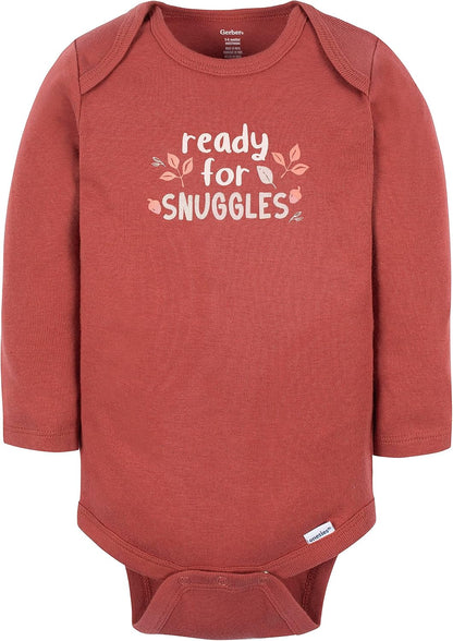Baby Girls' 6-Pack Long-Sleeve Onesies Bodysuits