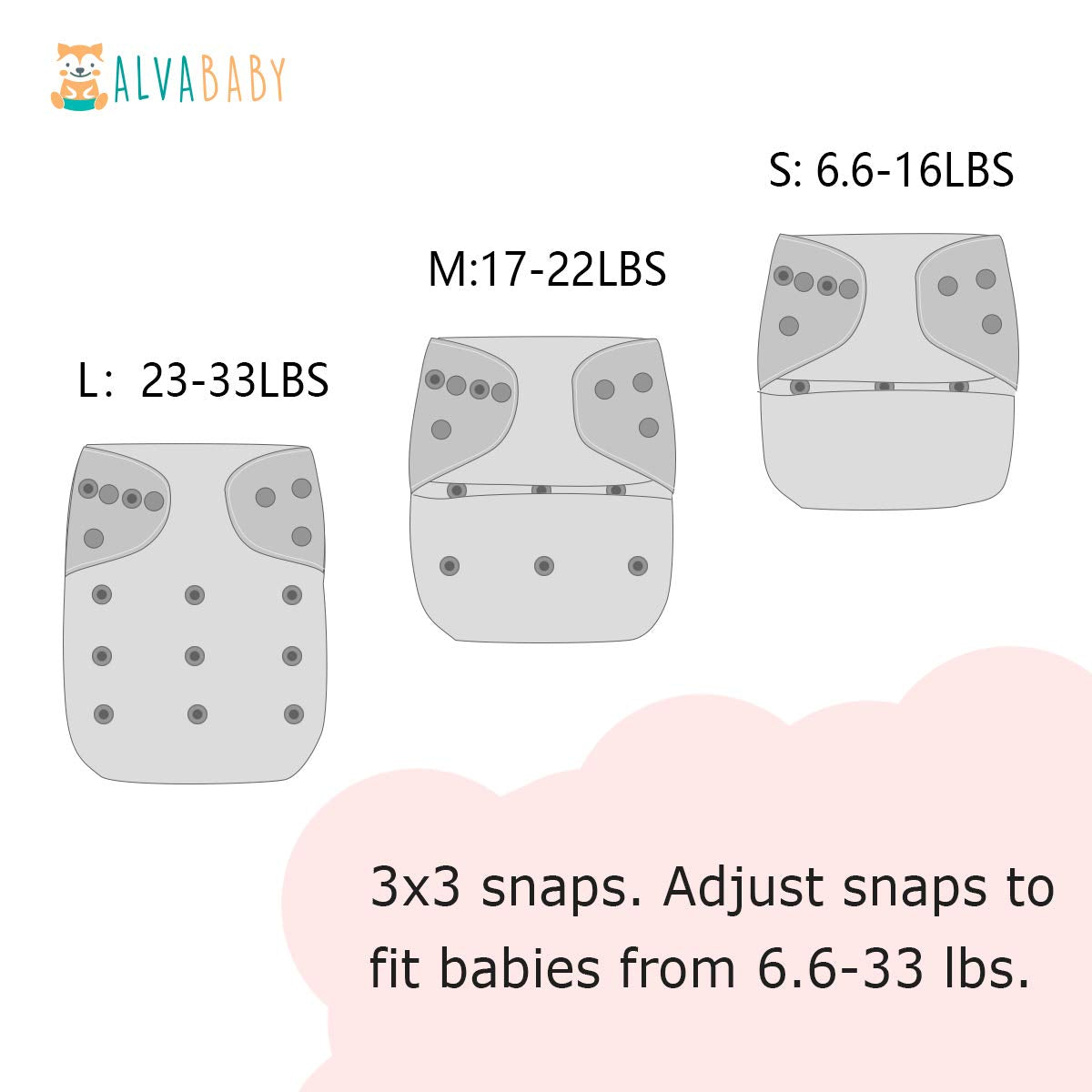 BABY 6 Pack Cloth Diaper with 12 Inserts One Size Adjustable Washable Reusable Diaper Cover for Baby Girls and Boys