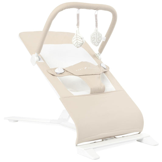 Alpine Deluxe Portable Bouncer for Infants (0-6 Months) - Made with 100% GOTS Certified Organic Cotton in Oat Color