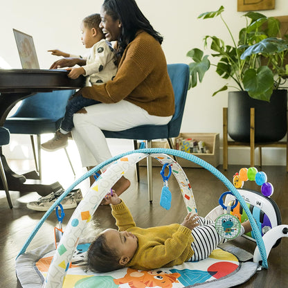4-In-1 Kickin' Tunes Music and Language Play Gym and Piano Tummy Time Activity Mat