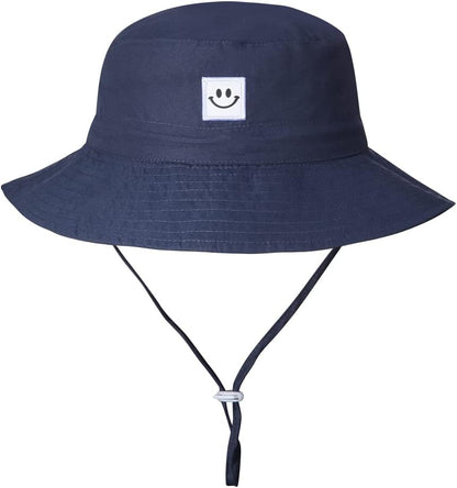Baby Sun Hat Smile Face UPF 50+ Toddler Bucket Hat for Boys Girls 0-7 Years