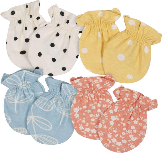 Baby Girls' 4-Pack Mittens