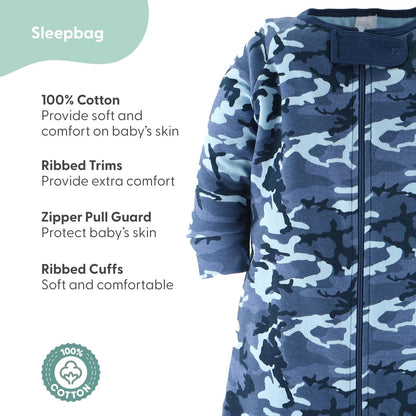 Baby Layette Gift Set for Baby Boys - 23 Piece New Born Baby Boy Gift Set, Baby Clothes & Newborn Essentials Must Haves - Newborn Baby Boy Clothes 0-3 Months - Blue Camo