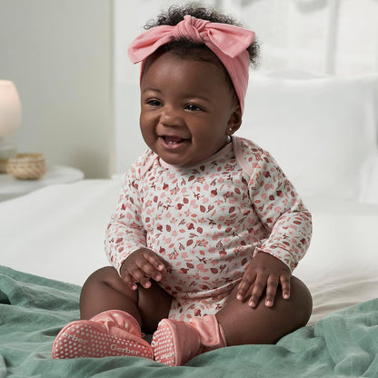 Baby Girls' 6-Pack Long-Sleeve Onesies Bodysuits