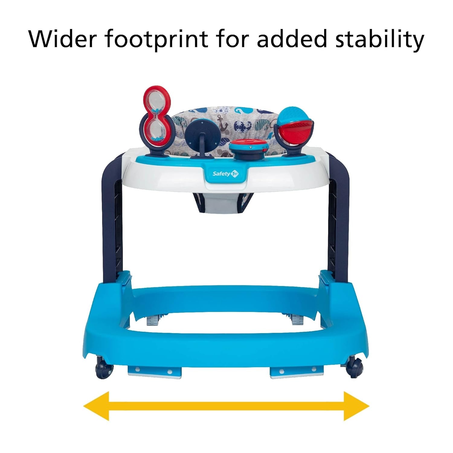 Ready, Set, Walk Dx Developmental Baby Walker with Wheels, Baby Toys, Nantucket