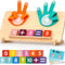 Preschool Learning Toys for Toddlers 2-4, Educational Math Manipulatives Number Counting Blocks for Kids, Montessori Toys for 3-5 Year Old Boys Girls Birthday Gifts