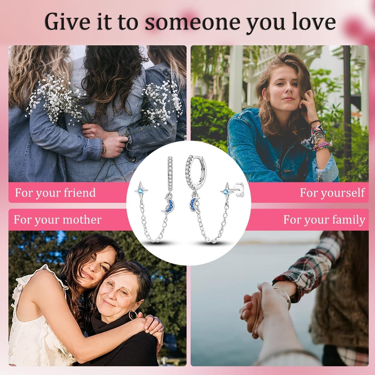 925 Sterling Silver Post Stud Earring Dangle CZ Flat Back Earrings for Women Cubic Zirconia Cartilage Hypoallergenic Cute Small Helix Piercing Earrings Jewelry