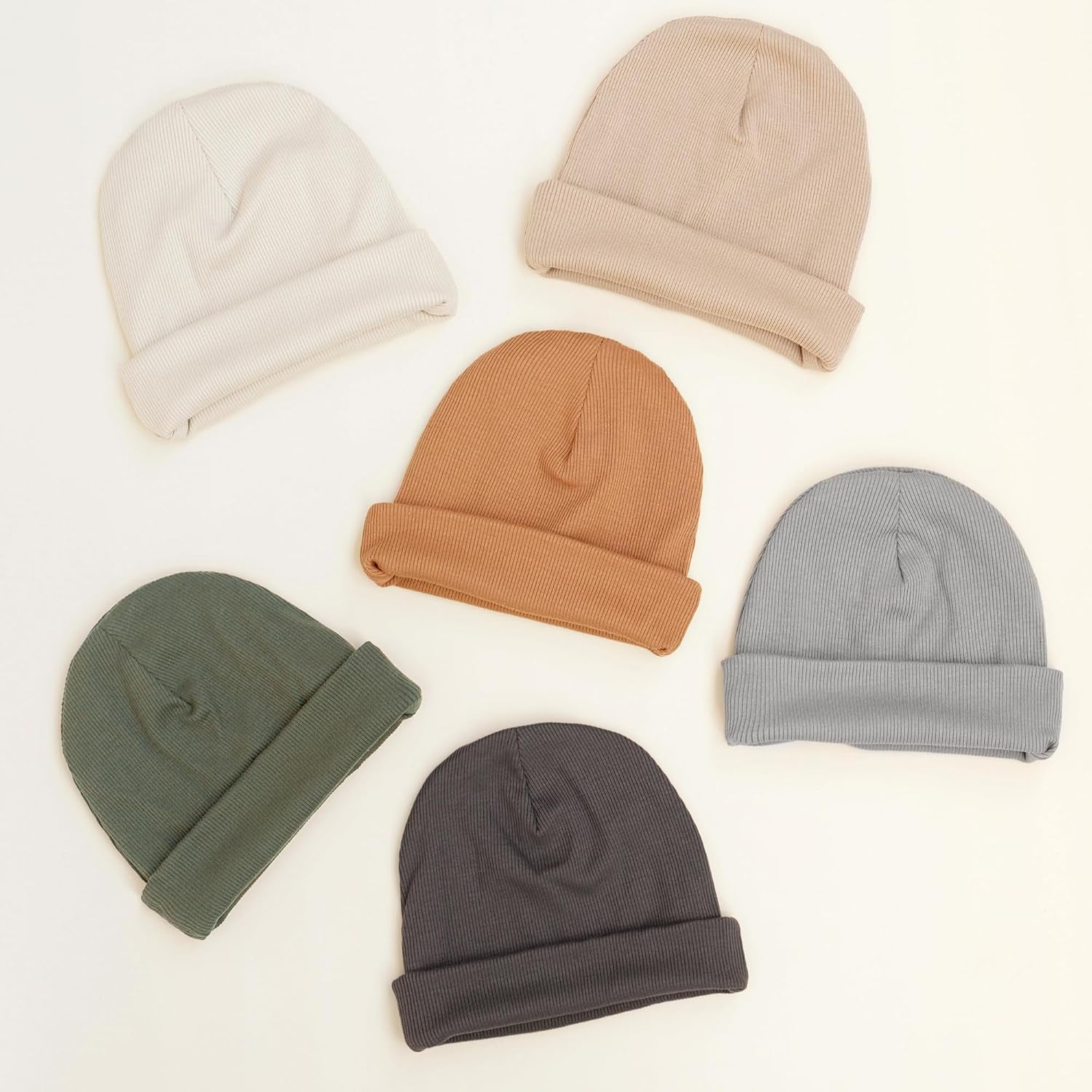6 Pack Baby Beanie Hats for Unisex, Toddler Beanies Baby Girl Boy Hat Warm Cap for Baby, Infant, Toddler