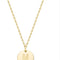 925 Sterling Silver or 18K Yellow Gold Plated Dainty round Initial Pendant Necklace for Women, Adjustable Chain 18 to 20 Inch, Letters A-Z, Made in Italy