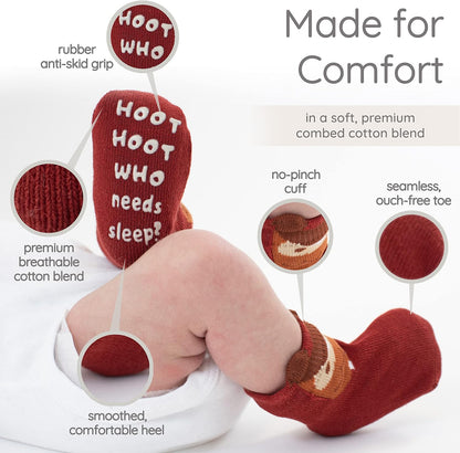 Baby Sock Gift Set - 7 Unique Pairs, Cute & Funny Unisex Newborn Gifts for Baby Showers & Registries